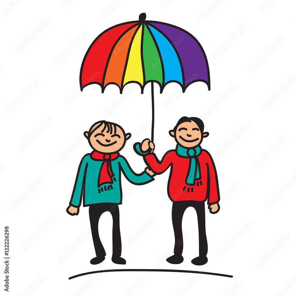 boys with umbrella boys with umbrella