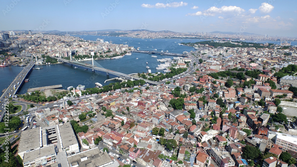 Aerial view of the Istanbul historical peninsula
