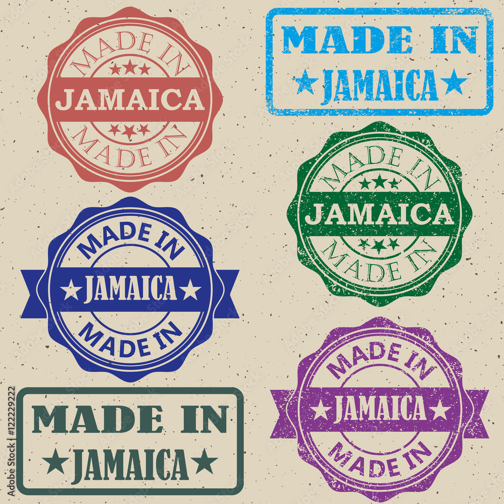 made in Jamaica red round vintage stamp.Jamaica stamp vector set. Jamaica seal.Jamaica tag.Jamaica.Jamaica sign.Jamaica.Jamaica label.stamp.made.in.made in.