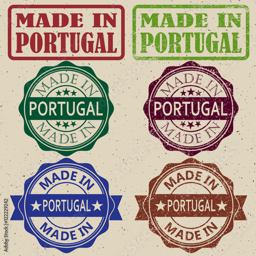 made in Portugal round vintage stamp vector set. Portugal stamp.Portugal seal.Portugal tag.Portugal.Portugal sign.Portugal.Portugal label.stamp.made.in.made in.