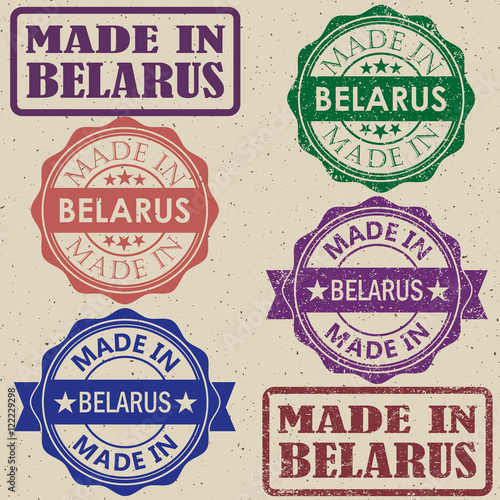 made in Belarus round vintage stamp vector set. Belarus stamp.Belarus seal.Belarus tag.Belarus.Belarus sign.Belarus.Belarus label.stamp.made.in.made in.
