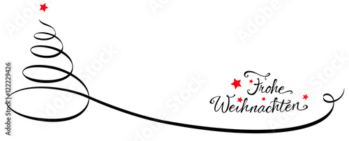 Weihnachtsbaum Spirale mit Weihnachtsgruß - Frohe Weihnachten