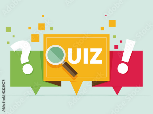 Quiz related concept vector illustration
