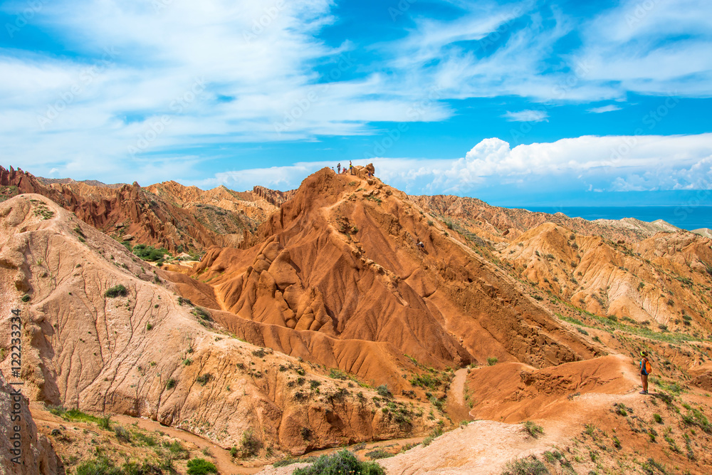 Fototapeta premium Mountain landscape in the canyon Fairy tale, Kyrgyzstan.