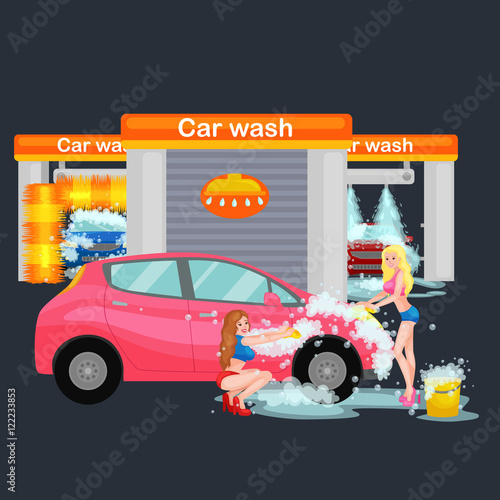 car wash services, auto cleaning with water and soap