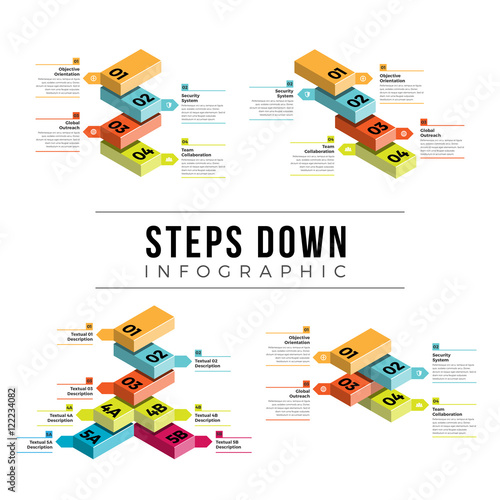 Steps Down Infographic