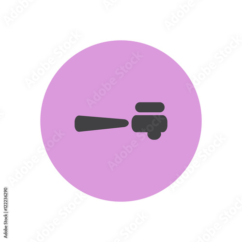 Vector icon on the white backgrounds in circles cezve
