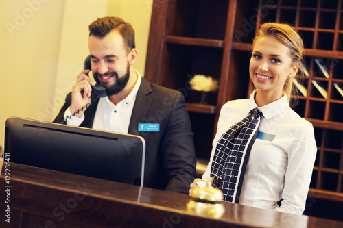 Receptionists at work photo