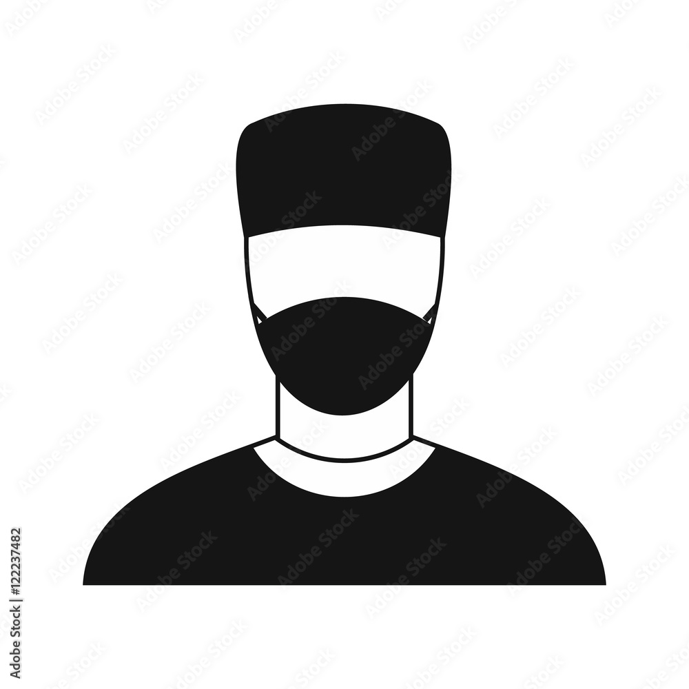 Doctor icon in simple style on a white background vector illustration Doctor icon in simple style on a white background vector illustration