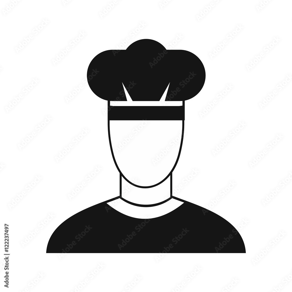Cook icon in simple style on a white background vector illustration Cook icon in simple style on a white background vector illustration
