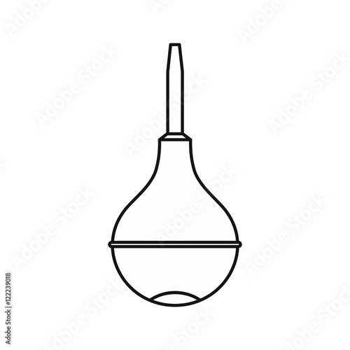 Medical pear icon in outline style on a white background vector illustration