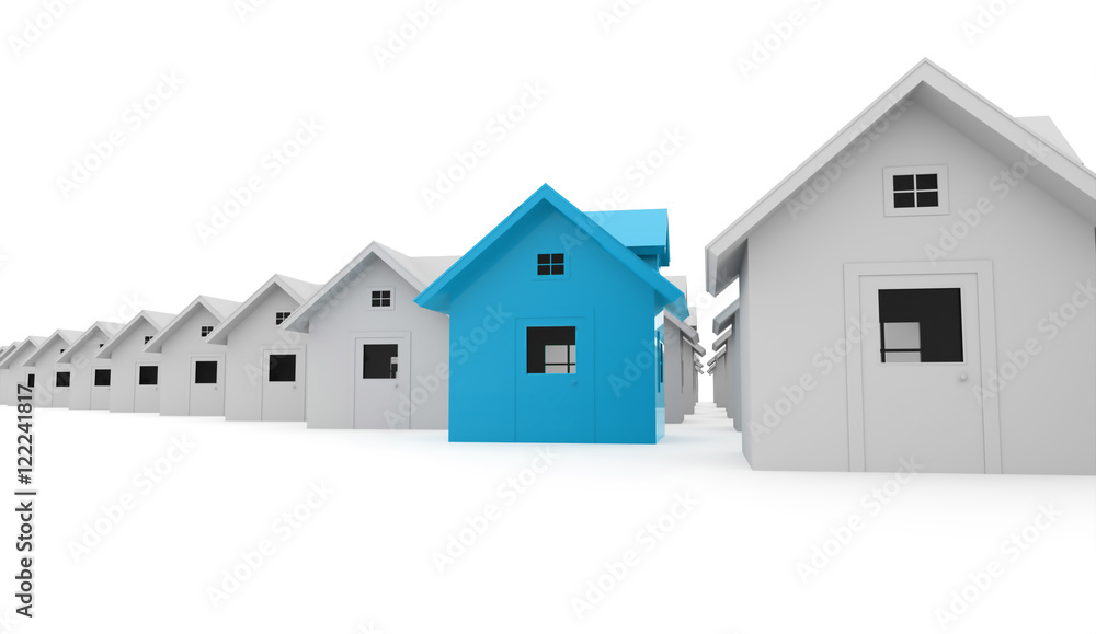 Houses concept rendered colored Houses concept rendered colored