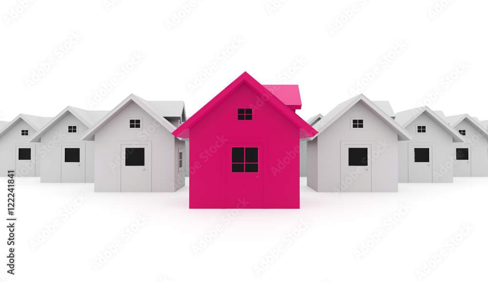 Houses concept rendered colored Houses concept rendered colored