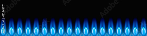 The flame of natural gas, design of the site. photo