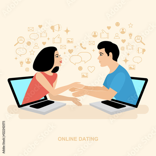 Internet Dating. Online communication. Finding love in the network