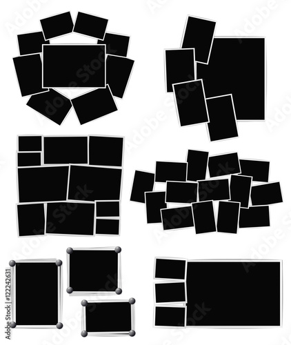 Photo frames composition set on white background. Vector design