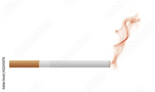 cigarette with red smoke