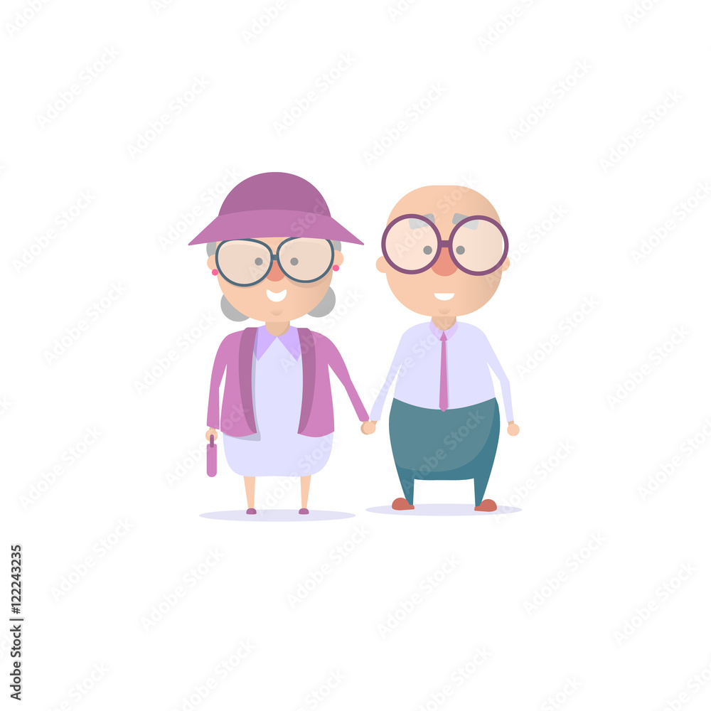 Man and woman go to work. Vector illustration Man and woman go to work. Vector illustration