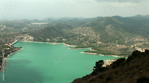 Medium shoot from above of water reservoir 