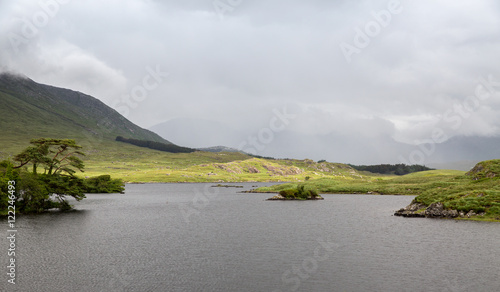 view to island in lake or river at ireland