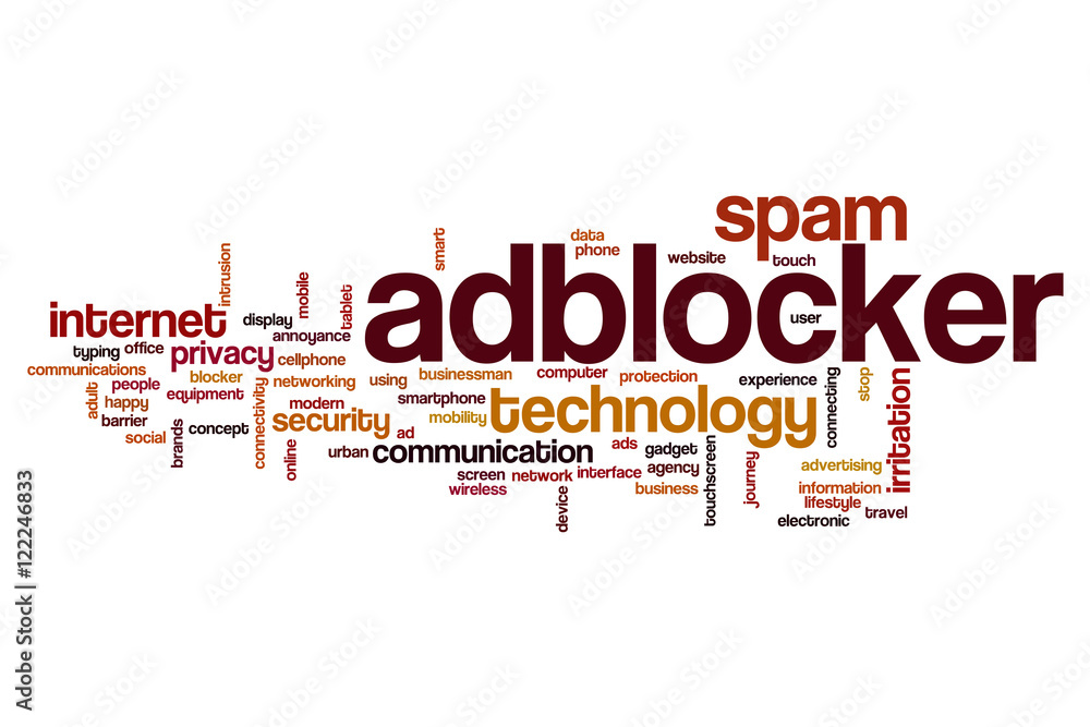 Adblocker word cloud