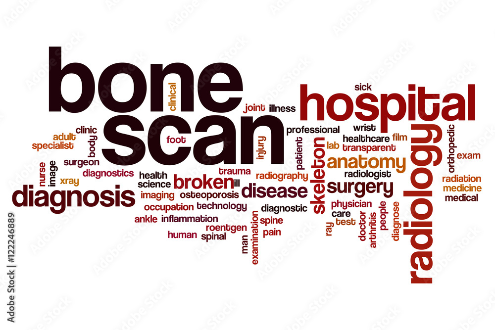 Fototapeta premium Bone scan word cloud