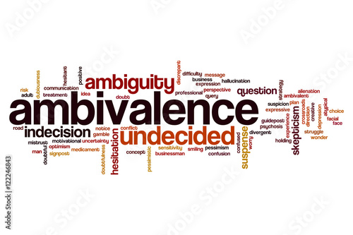 Ambivalence word cloud