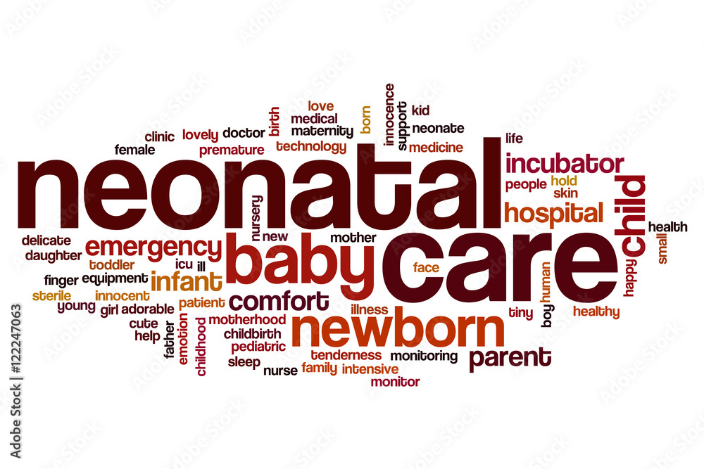 Neonatal care word cloud