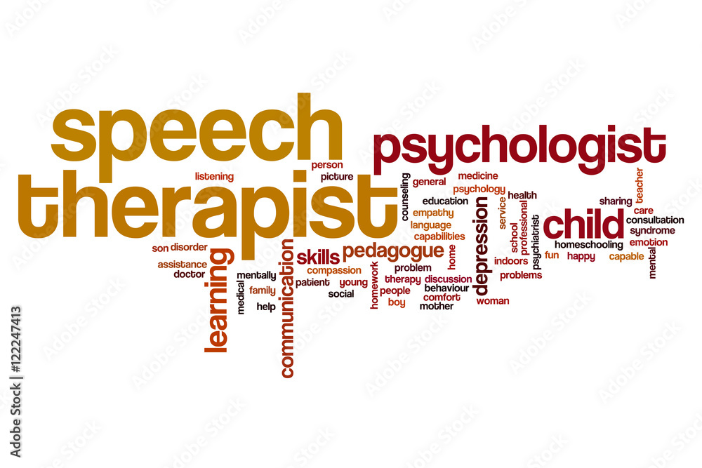 Speech therapist word cloud