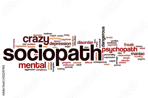 Cuadro en lienzo Sociopath word cloud
