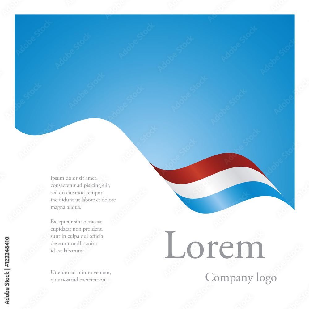 New brochure abstract design modular single pattern of wavy flag ribbon of Luxembourg New brochure abstract design modular single pattern of wavy flag ribbon of Luxembourg