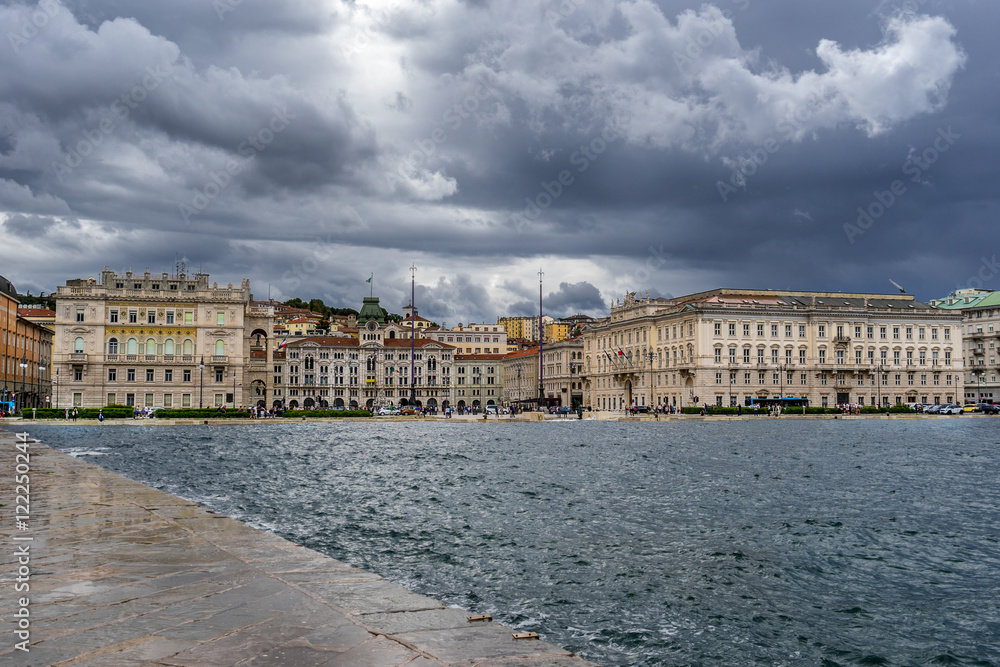 Piazza Dell Unita D'Italia in the city of Trieste in Italy