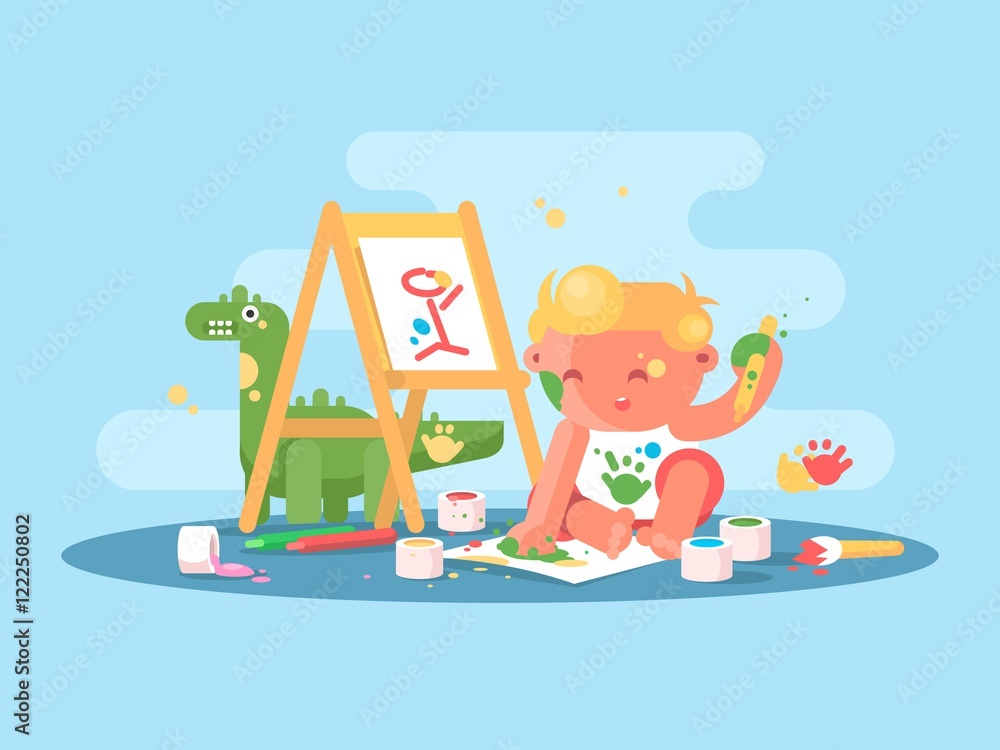 Little young baby artist Little young baby artist