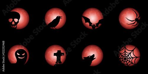 Halloween Mond - Rot