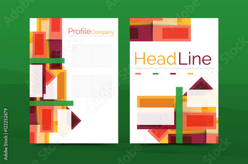 Straight lines geometric business report templates