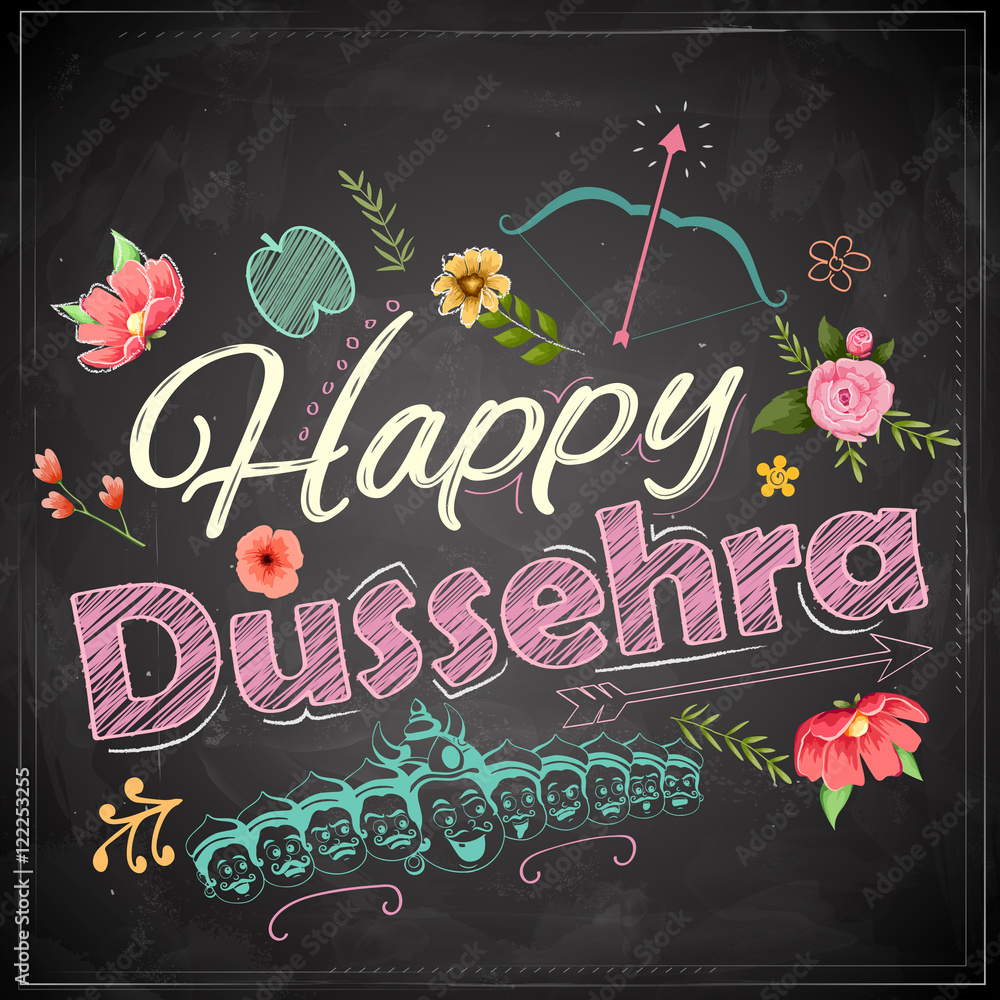 Happy Dussehra Celebration Ravan Hand Draw Sketch Design Stock Vector by  ©Harryarts 606746624