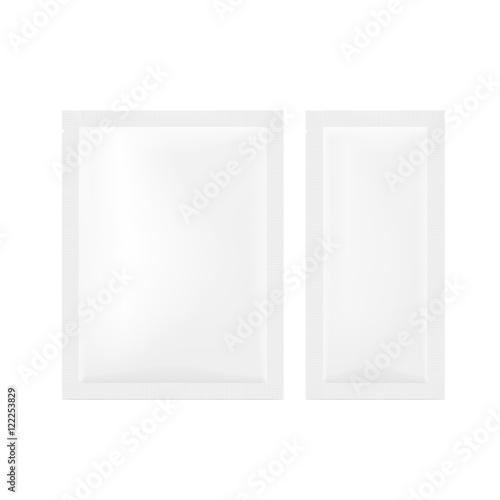 White Blank Foil Pouch Packaging For Salt, Sugar, Sachet