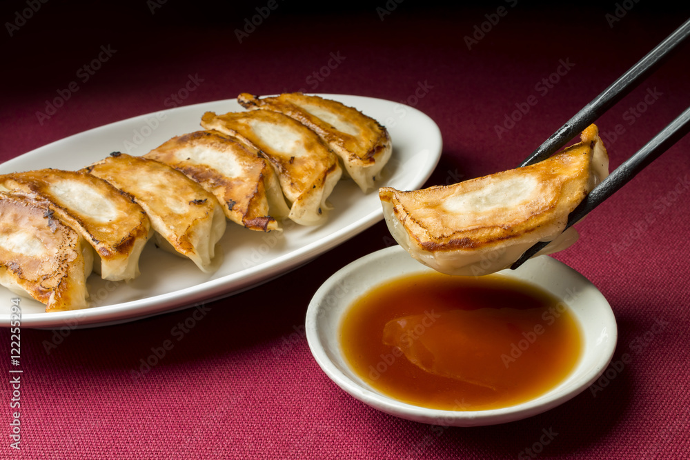 餃子を箸でつまむ 餃子を箸でつまむ