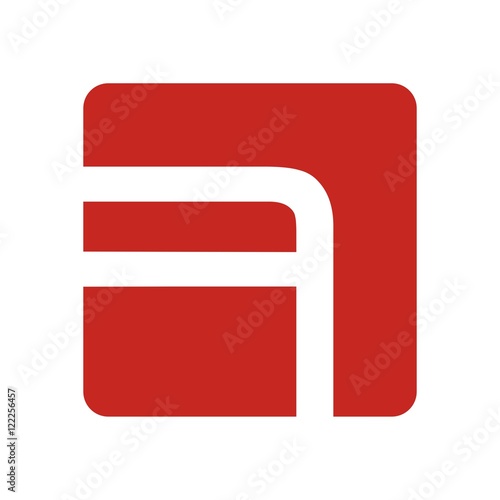 aa letter initial in square logo design