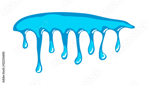 water ink drip, dripping paint vector symbol icon design.