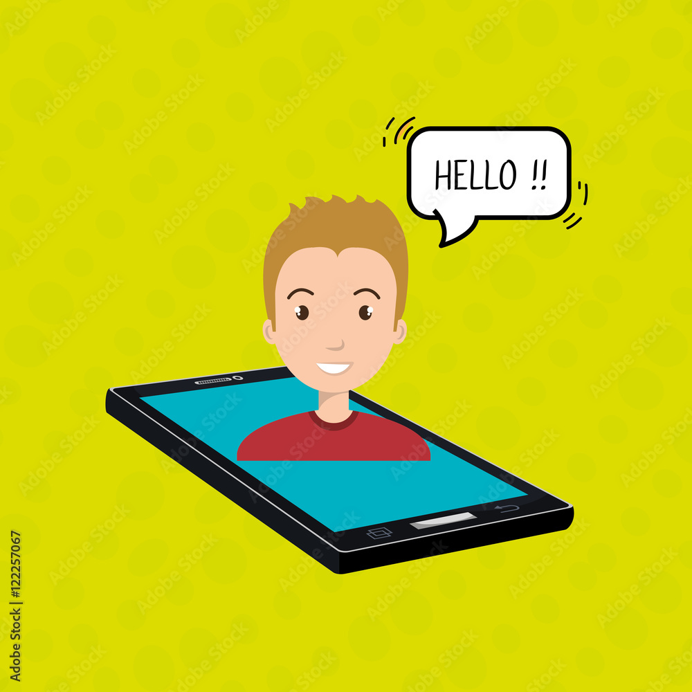 cellphone man speech speak vector illustration eps 10 cellphone man speech speak vector illustration eps 10