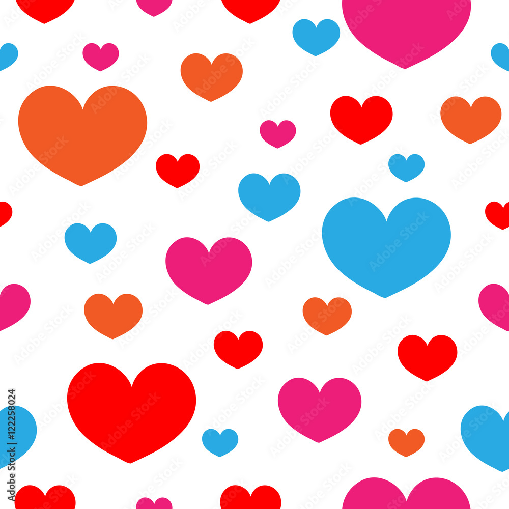 Seamless pattern heart on a white background.