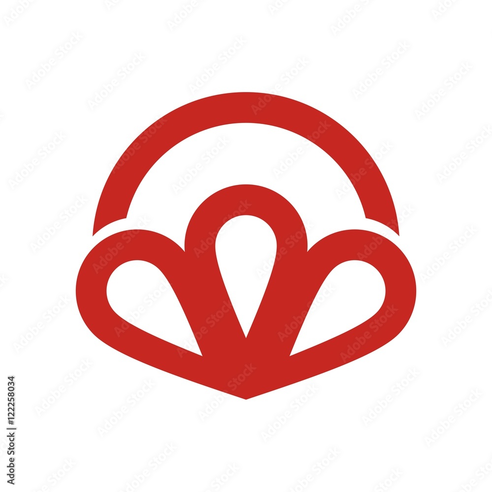 Abstract circle square logo design Abstract circle square logo design