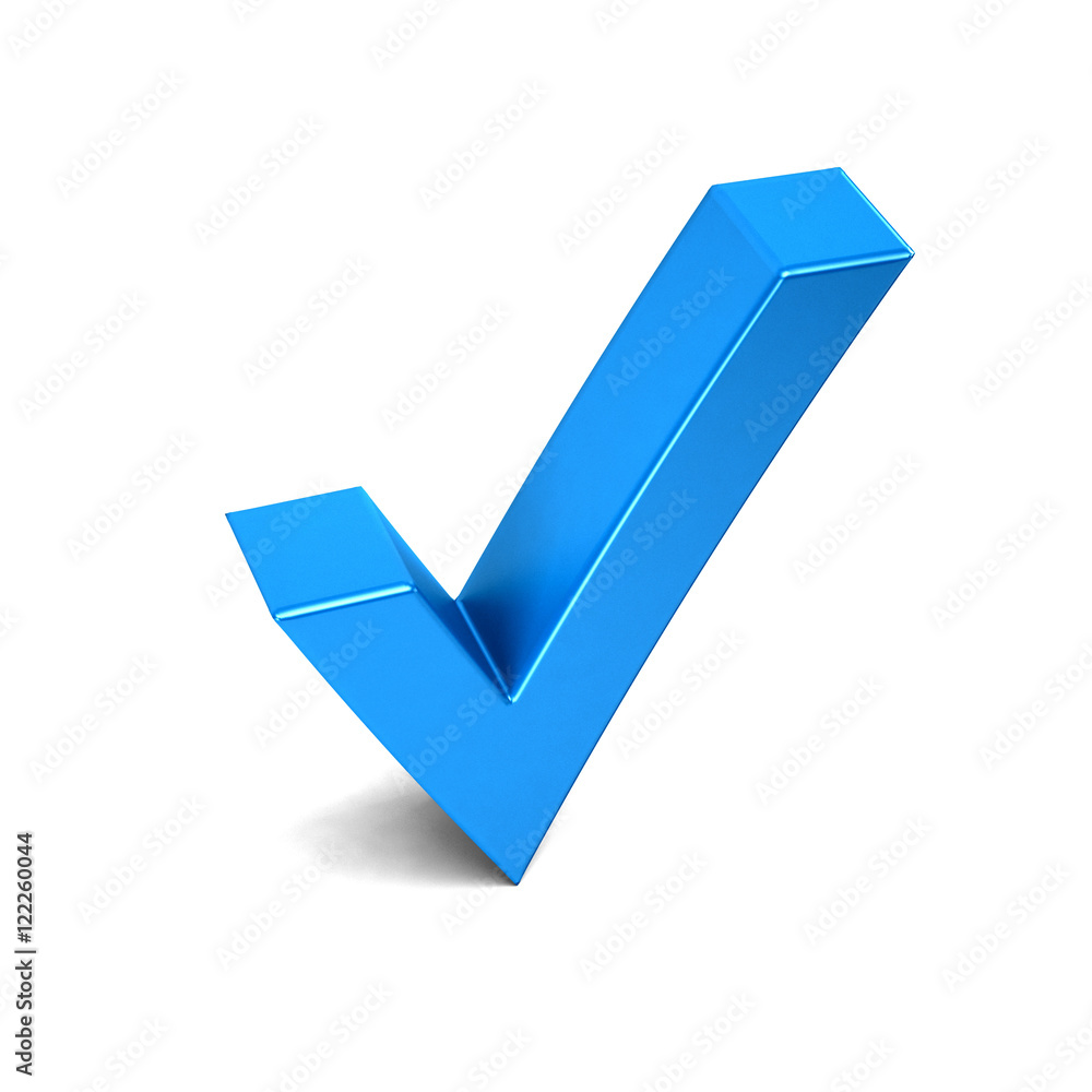 Check Mark Sign. 3D Rendering Illustration Check Mark Sign. 3D Rendering Illustration