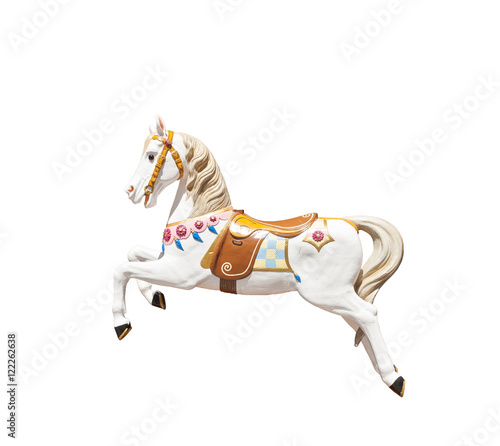 classic isolated carousel horse