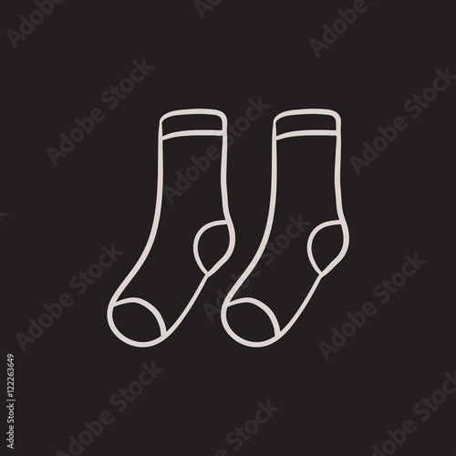 Socks sketch icon.
