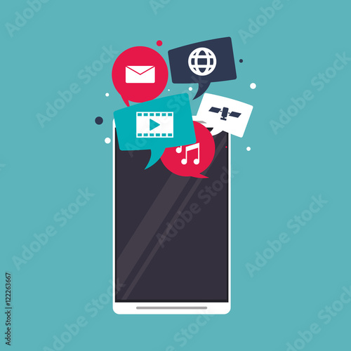 digital  social network communication related icons image vector illustration design 