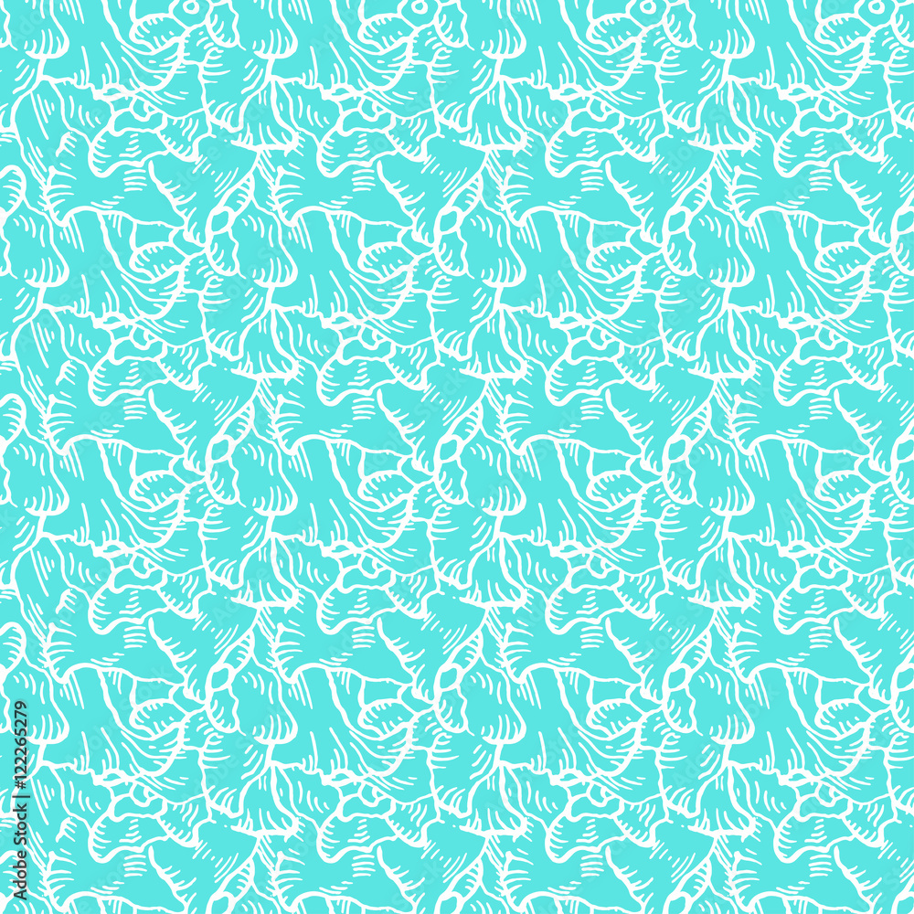 Seamless sketch seashell template background. Vector illustration for your design Seamless sketch seashell template background. Vector illustration for your design