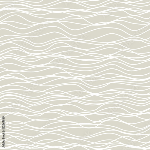 Abstract waved lines vector seamless pattern. Elegant texture