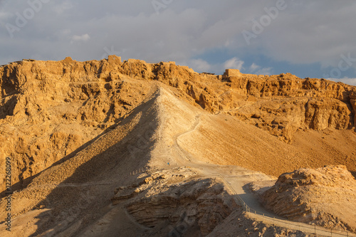 Ruins of the ancient Masada castle, Israel photo